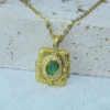 Exquisite And Elegant Emerald Pendant - Premium Quality Fine Silver 925 Jewelry - Image 6