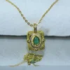 Exquisite And Elegant Emerald Pendant - Premium Quality Fine Silver 925 Jewelry - Image 4