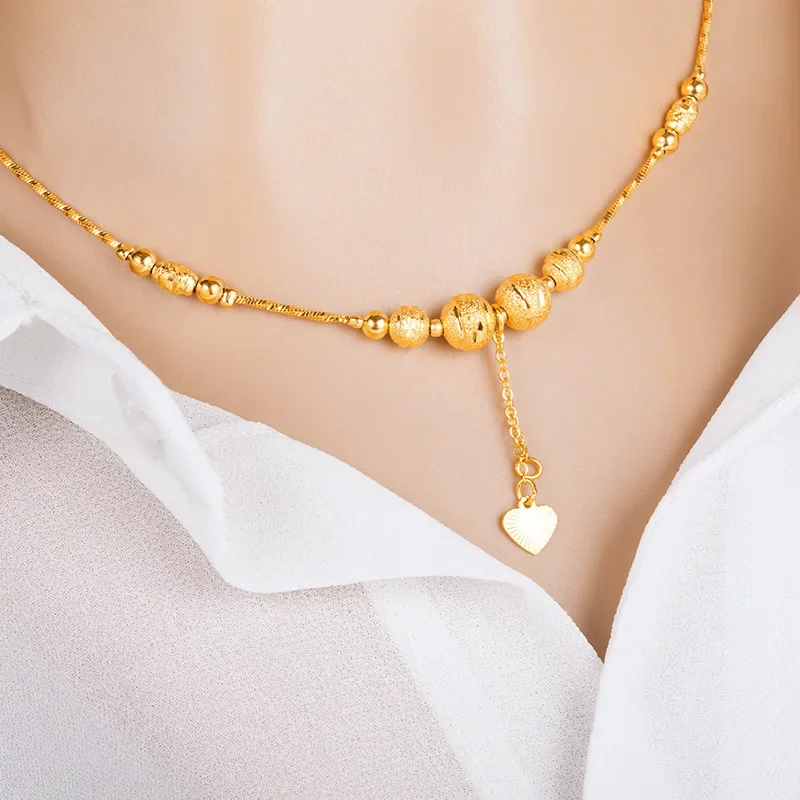 Classic Women's Gold Color Flower Instagram Necklace Chain for Women's Wedding Birthday Necklace Jewelry Accessories Gifts