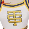 Taylor Cheerleader Costume Uniform Women Girls Swift Cosplay High School Cheerleading Crop Top with Skirt Halloween Outfit - Image 5