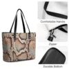 Luxury Serpentine Print Handbags Fashion G-Guccis PU Leather Shoulder Bag Student Business Tote Bag Ziplock Aesthetic Beach Bags - Image 3