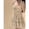 Summer Sexy Fashion Ruffles Printing Mini Tank Dress Ladies Lace Up Robe Women Sleeveless Beach Holiday Casual Vestidos Femme - Image 3