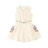 Korean Kids Clothes Girls Flower Dress 2024 New Summer Child Baby Girl Princess Party Holidays Skirts Children's Clothings - Image 5