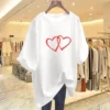 Women Clothing Printed Short Sleeve T-shirt Summer Cotton Casual Korean Fashion Loose Tees Female Vintage Simple Tops AD-34 - Image 4