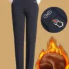 Mom's Winter Thicken Plush Pencil Pants Warm Office Plus Velvet High Waist Slim Pantalones Casual Elastic Straight Thick Trouser
