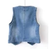 Women Denim Vest 2023 New Spring Summer Jeans Jacket Sleeveless Loose Short Coat Waistcoats Streetwear Korean Outerwear Female - Image 2