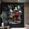 Mickey Minnie Fashion Graffiti Love Dance Disney Comic Pop Art Wall Canvas Painting Street Wall Posters Prints Living Room Decor - Image 3