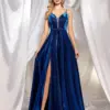 Lucyinlove Luxury Blue Sexy Evening Dress Elegant Women Spaghetti Strap Off ShoulderCocktail Party Prom Mermaid Dress Long Gown