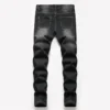 New Boys' Straight-leg Ripped Jeans Children Washed Distressed Stretch Denim Trousers Big Kids Casual Pants 5-16Y - Image 2