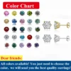 DJMAX 0.5-2ct Colorful Moissanite Diamond Stud Earrings for Women Orginal 925 Sterling Silver Sparkling Moissanite Studs 2024 - Image 5