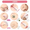 Eyelash Extension Supplies Kit for Beginner Mascara Wands Applicator Microbrush Tweezers Glue Ring Eye Pad Lash Accessories - Image 6