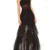 Prom Dresses for Women 2023 Sexy Sling Sleeveless Tulle Mesh Party Puffy Dress for Cocktail Beach Streetwear