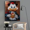 B Bitcoin Money Crypto Rain Canvas Painting Graffiti Art Wall Art Canvas Painting Poster Donald Duck Wall Street Art Decoration - Image 3