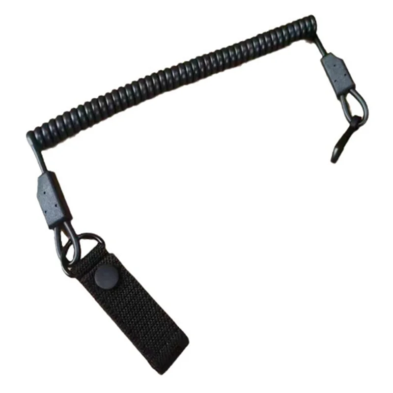 Tactical waist chain Waist seal gun harness plastic spring gun rope Outdoor Tactical belt multi-function key mountaineering buck
