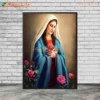 Heart of the Virgin Mary Pray Gospel Posters Christian Wall Pictures For Living Room Poster Wall Art Canvas Painting Unframed - Image 3