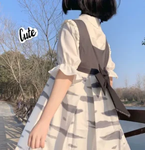 Japan Kawaii Jk Chic Dress Summer New Cute Elegent Party Dress Female Y2k Vest Girly Harajuku Mini Vestidos Sweet Dress Clothes - Image 4