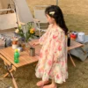 2023 Summer Kids Dresses for Girls Pure Color All-match Lace Girls Short-sleeved Dress Baby Princess Dress Girls Clothes - Image 5