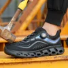 Rotated Button Safety Shoes Men New Design Steel Toe light weight Sport Working sneaker - Image 5