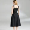 Diamonds Spaghetti Strap Midi Jacquard Dresses for Women Designer Elegant Backless Sexy Prom Party Evening Gown Sleeveless Dress - Image 3
