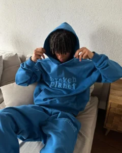 Y2k Letter Print Blue Hoodies Women Clothes Couples 3D Tops Sweatshirt Goth Streetwear Tracksuit Men Clothing Oversized Hoodie - Image 2