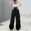 Streetwear Hip Hop Cargo Pants Women Fashion Pockets Oversize Loose Trousers New Summer Bf Korean High Waist Wide Leg Pants - Image 4