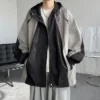 Hooded Jackets Men Panelled Wing Proof Spliced All-match Safari Style Hip Hop Streetwear Korean Daily Spring Autumn Cozy - Image 4