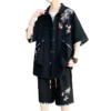 Fashion 2024 Summer Loose Men's Sets Casual Short Sleeve Cotton Shirts&Shorts Streetwear Japanese Tee-Shirt Two-Piece Tracksuits - Image 5