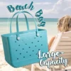 Extra Large Boggs Beach Bag Summer EVA Beach Basket Women Picnic Tote Bag Holes Waterproof Handbag Pouch Shopping Shoulder Bag - Image 4