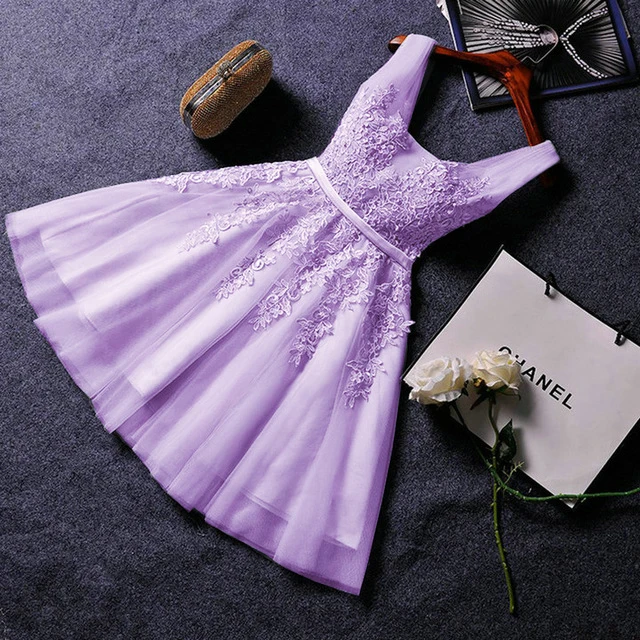 Custom Made White Green Blue Pink Purple Prom Dresses Short Sexy Robes Appliques Pearls Beading Graduation Wedding Party Dress
