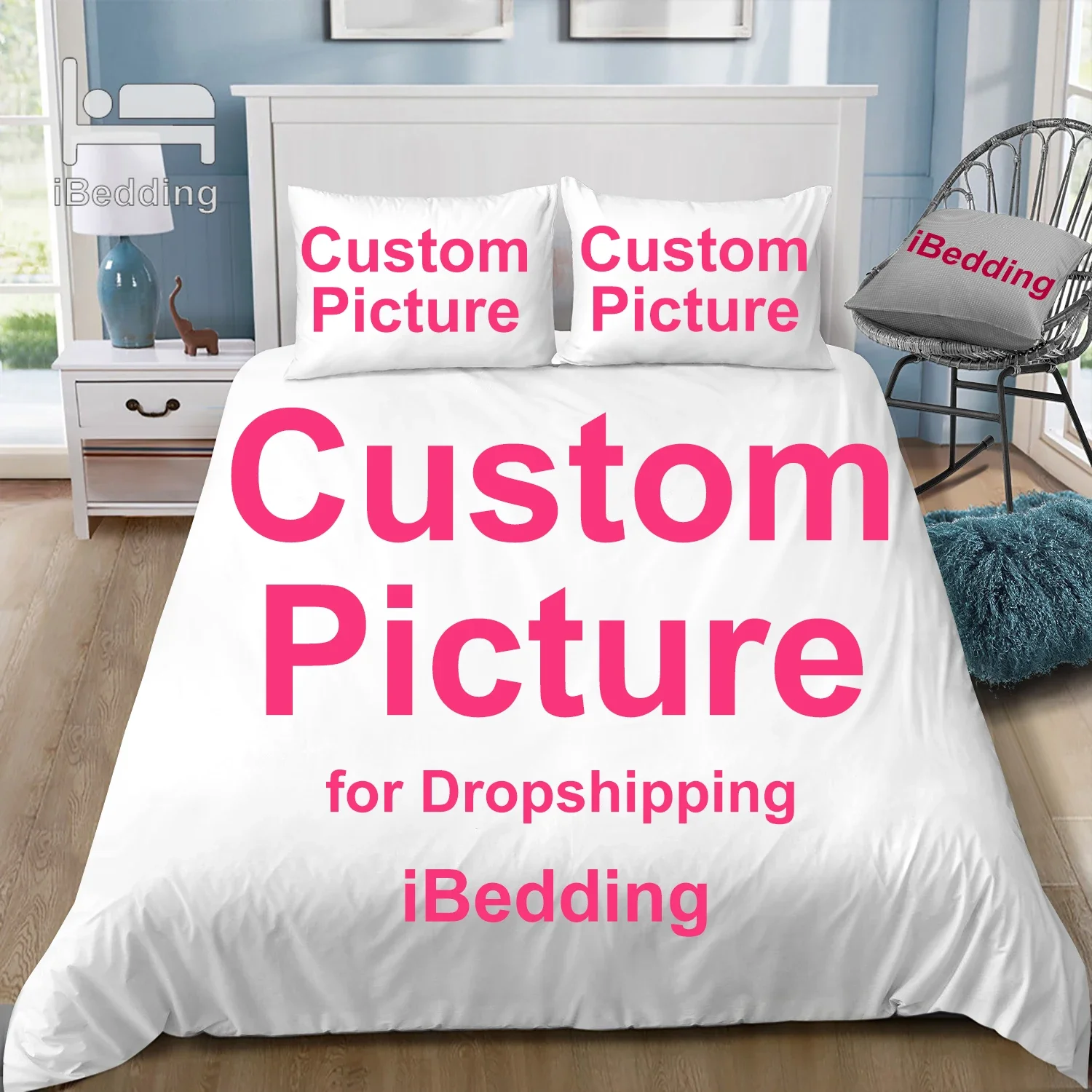 Custom Bedding Set Customized 3D Printed Personalized Picture Duvet Cover Set Full Queen King Size for Bedroom Decoration Gifts
