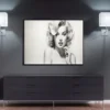 Marilyn Monroe Wall Art Canvas Print Marilyn Monroe Poster Marilyn Monroe Black White Art Canvas Poster Home Decor - Image 3