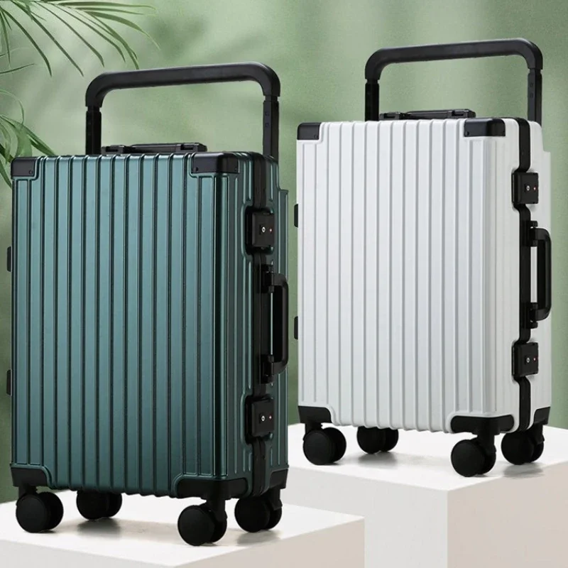 Aluminum Frame Rolling Luggage Travel Suitcase New Design Wide Pull Rod Trunk Large Capacity Case Unisex Carrier Travel Bag - Image 2