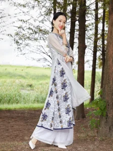 New Nepal Clothing Long Robe Indian Traditional Clothes Oriental Classical Dance Stage Performance Dress Bollywood Suit DQL6331 - Image 4