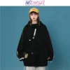 NELLARGEL Women Pockets Y2k Solid Hooded Hoodies 2023 Female Vintage Korean Fashion Harajuku Sweatshirts Girl Streetwear Hoodie - Image 2