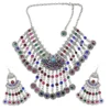 Gypsy Turkish Tribal Colorful Rhinestone Coins Necklace Earrings for Women Boho Pakistan Afghan Dress Clothes India Jewelry Sets - Image 6