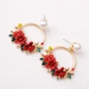 Vintage Boho India Ethnic Water Drip Hanging flower Dangle Drop Earrings for Women Female New Wedding Party Jewelry Accessories - Image 4