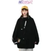 NELLARGEL Women Pockets Y2k Solid Hooded Hoodies 2023 Female Vintage Korean Fashion Harajuku Sweatshirts Girl Streetwear Hoodie - Image 5