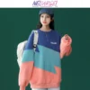 NELLARGEL Women Y2k Patchwork Harajuku Hoodies 2023 Female Vintage Korean Fashion Sweatshirts Girl Japanese Streetwear Pullovers - Image 2