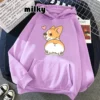 Women Sweatshirt Hoodie Kpop Korean Cute Corgi Dog Graphic Hoodies Dropshipping Harajuku Loose Oversized Hip Hop Kawaii Clothes - Image 3