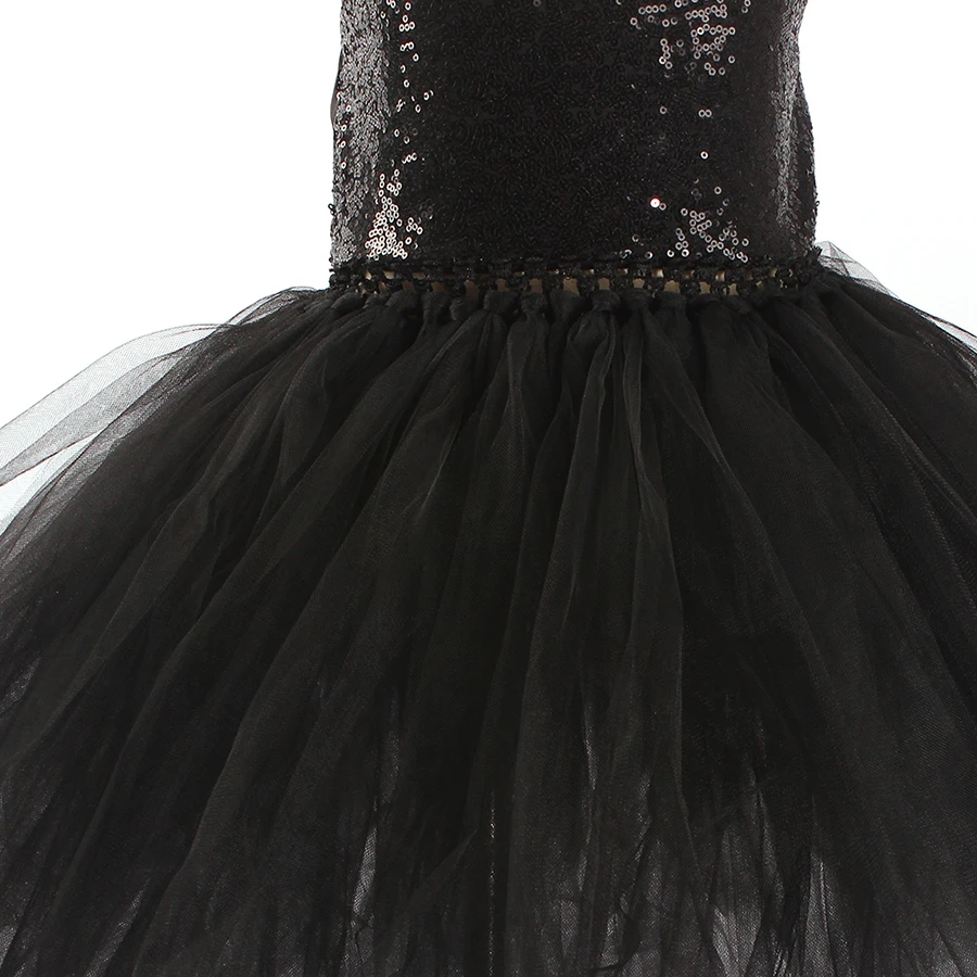 Child's Breakfast at Tiffany's Holly Golightly Costume Set Sequin Black Audrey Hepburn Tutu Dress Kids Birthday Party Prom Dress (11)