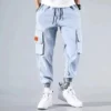 Sweat Pants Mes Hip Hop Embroidery Spring Autumn Harem Jeans Korean Fashion Casual Trousers Elastic Waist Man Streetwear Joggers - Image 4