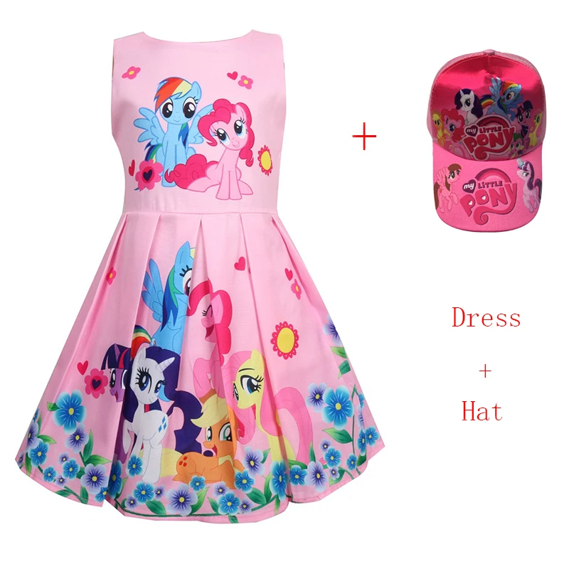 My Little Baby Dresses Cute Elegant Dress Kids Party Costumes Children's Clothes Princess toddler Dress for Girls with hat