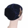 Women Muslim India Cap Ladies Velvet Hat Beanie Skullies Turban Chemo Cap With Beads Flower Headwear Cancer Hat Inner Elegant - Image 6