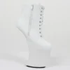 Women Heelless Platform Boots Sexy Super High Heels Ankle Boots Women Shoes Cross-Tied Punk Rock Gothic Biker Boots - Image 3