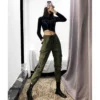 Black Streetwear Cargo Pants Women Casual Joggers High Waist Loose Female Hip Hop Trousers Korean Ladies Pants Capri Trousers - Image 6