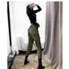 Black Streetwear Cargo Pants Women Casual Joggers High Waist Loose Female Hip Hop Trousers Korean Ladies Pants Capri Trousers - Image 3