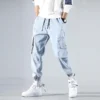 Sweat Pants Mes Hip Hop Embroidery Spring Autumn Harem Jeans Korean Fashion Casual Trousers Elastic Waist Man Streetwear Joggers - Image 3