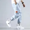 Sweat Pants Mes Hip Hop Embroidery Spring Autumn Harem Jeans Korean Fashion Casual Trousers Elastic Waist Man Streetwear Joggers - Image 2