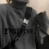 Woman jerseys Fall/winter 2022 new Korean retro Letters turtleneck sweater pullover men women trend hip hop streetwear - Image 2