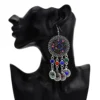 Gypsy Turkish Tribal Colorful Rhinestone Coins Necklace Earrings for Women Boho Pakistan Afghan Dress Clothes India Jewelry Sets - Image 4